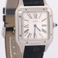 MINT PAPERS Cartier Santos Dumont SILVER Leather Quartz 4228 WSSA0022 31.4mm BOX
