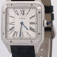 MINT PAPERS Cartier Santos Dumont SILVER Leather Quartz 4228 WSSA0022 31.4mm BOX