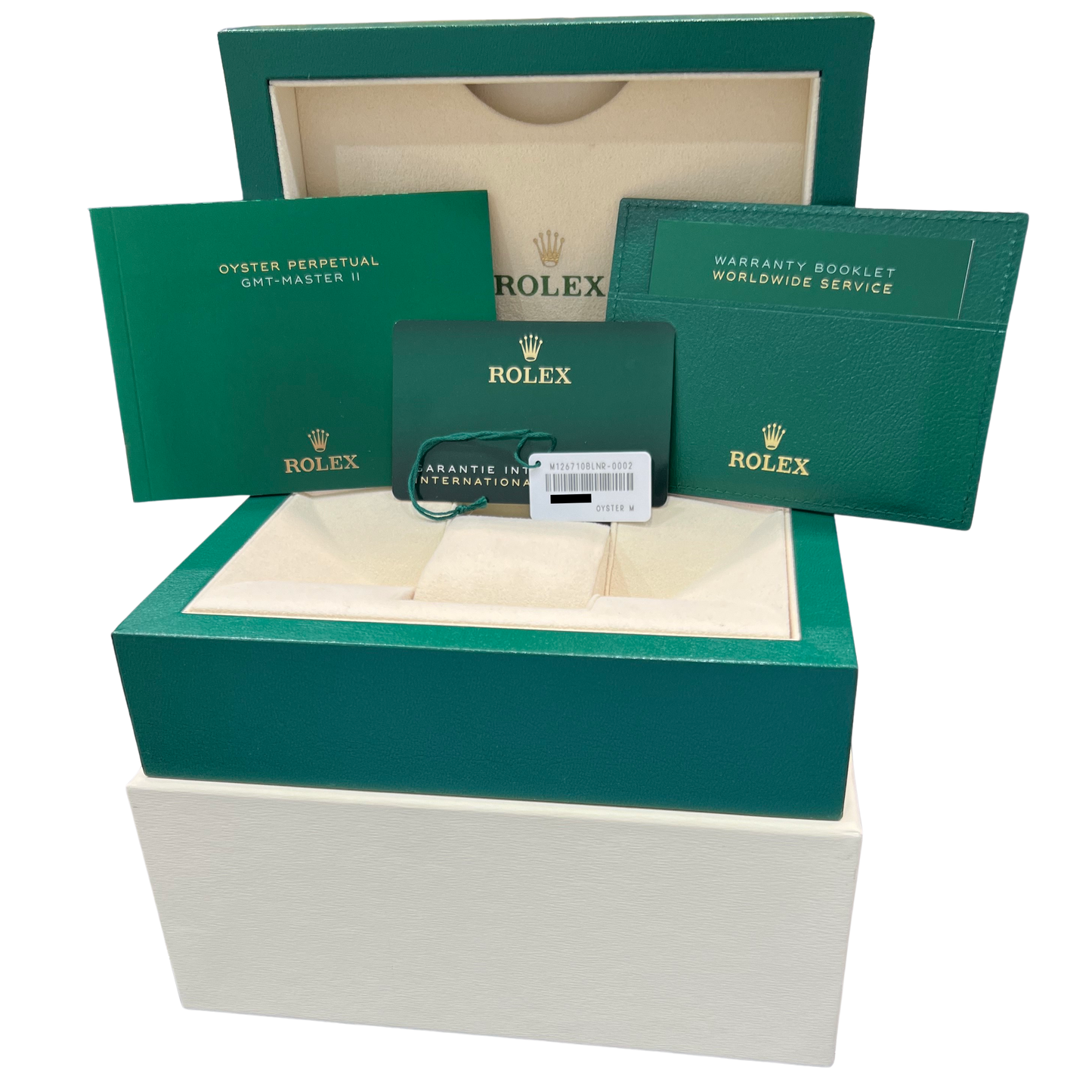 2023 PAPERS Rolex GMT-Master II BATGIRL Blue Black JUBILEE 40mm 126710 BLNR BOX