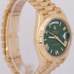 NEW PAPERS Rolex Day-Date President 18K Gold GREEN ROMAN 40mm Watch 228238 BOX