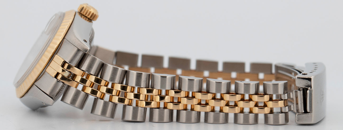 PAPERS Rolex DateJust 26mm PINBALL Champagne 18K Gold JUBILEE 69173 Watch BOX