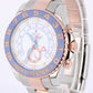 Rolex Yacht-Master II 44mm BLUE HANDS Two-Tone 18K Rose Gold Steel 116681 Watch