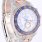 Rolex Yacht-Master II 44mm BLUE HANDS Two-Tone 18K Rose Gold Steel 116681 Watch