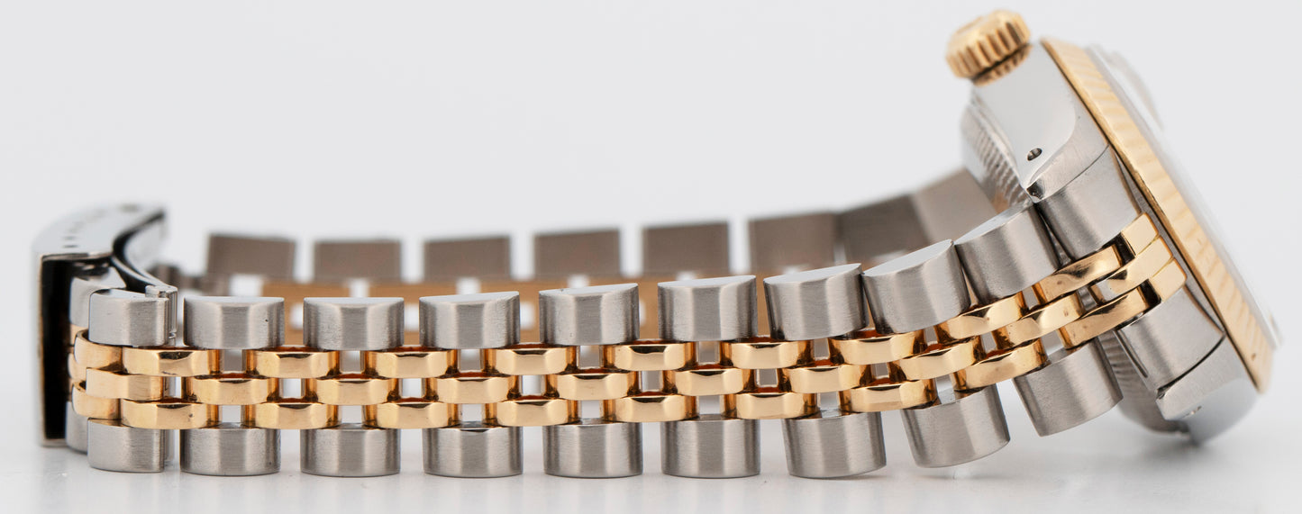 PAPERS Rolex DateJust 26mm PINBALL Champagne 18K Gold JUBILEE 69173 Watch BOX