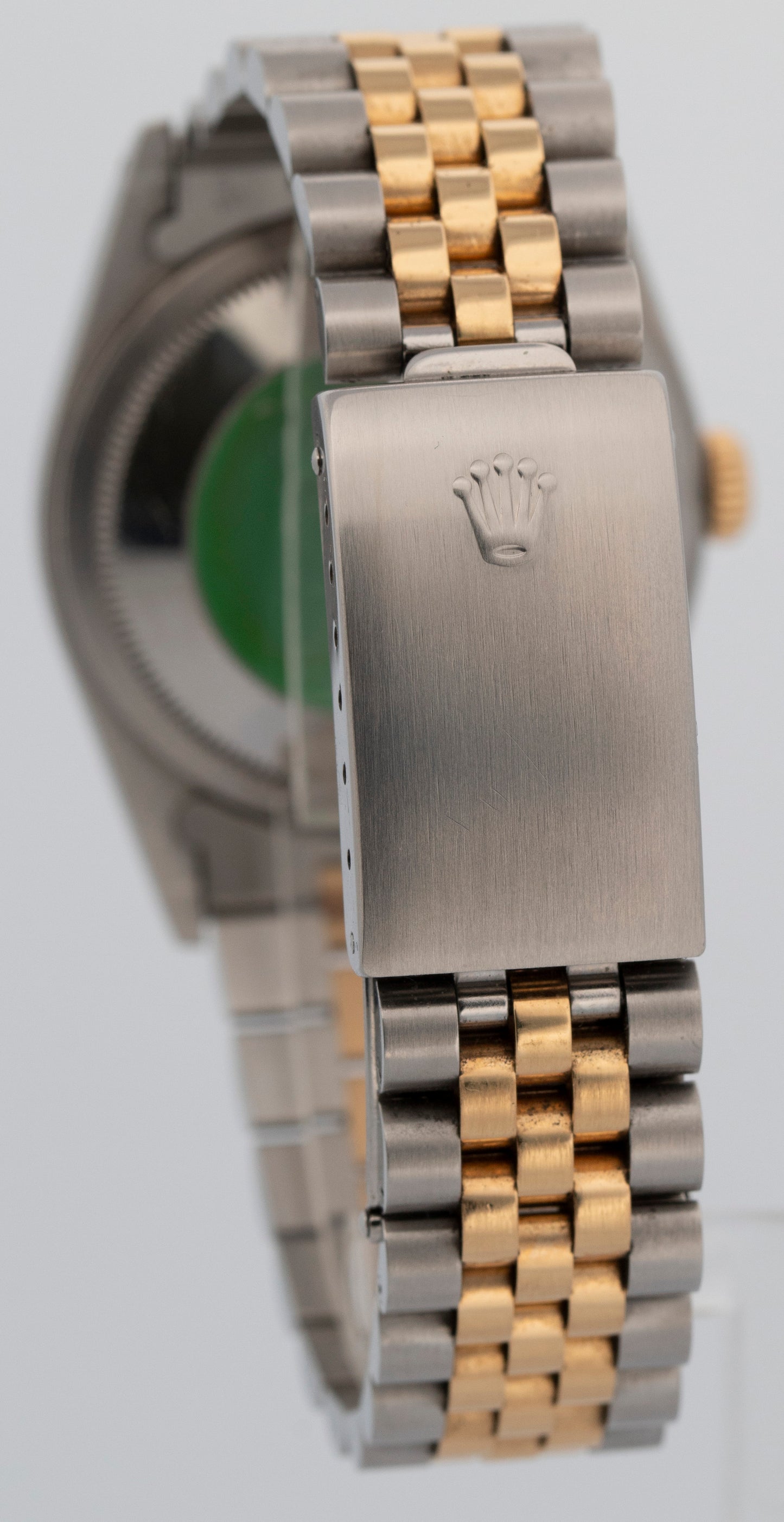 1993 PAPERS Rolex DateJust WHITE Two-Tone 18K Yellow Gold 36mm 16233 Watch BOX