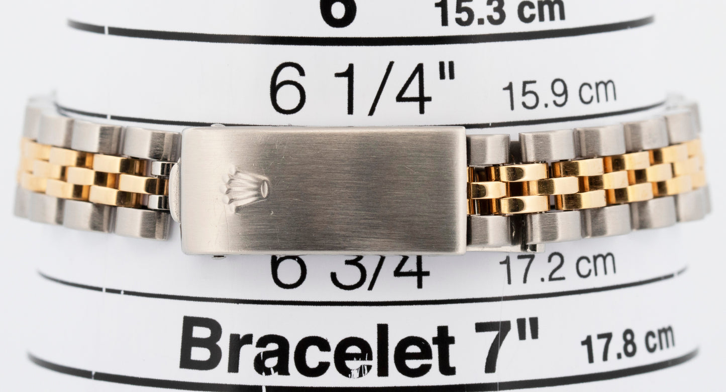 PAPERS Rolex DateJust 26mm PINBALL Champagne 18K Gold JUBILEE 69173 Watch BOX