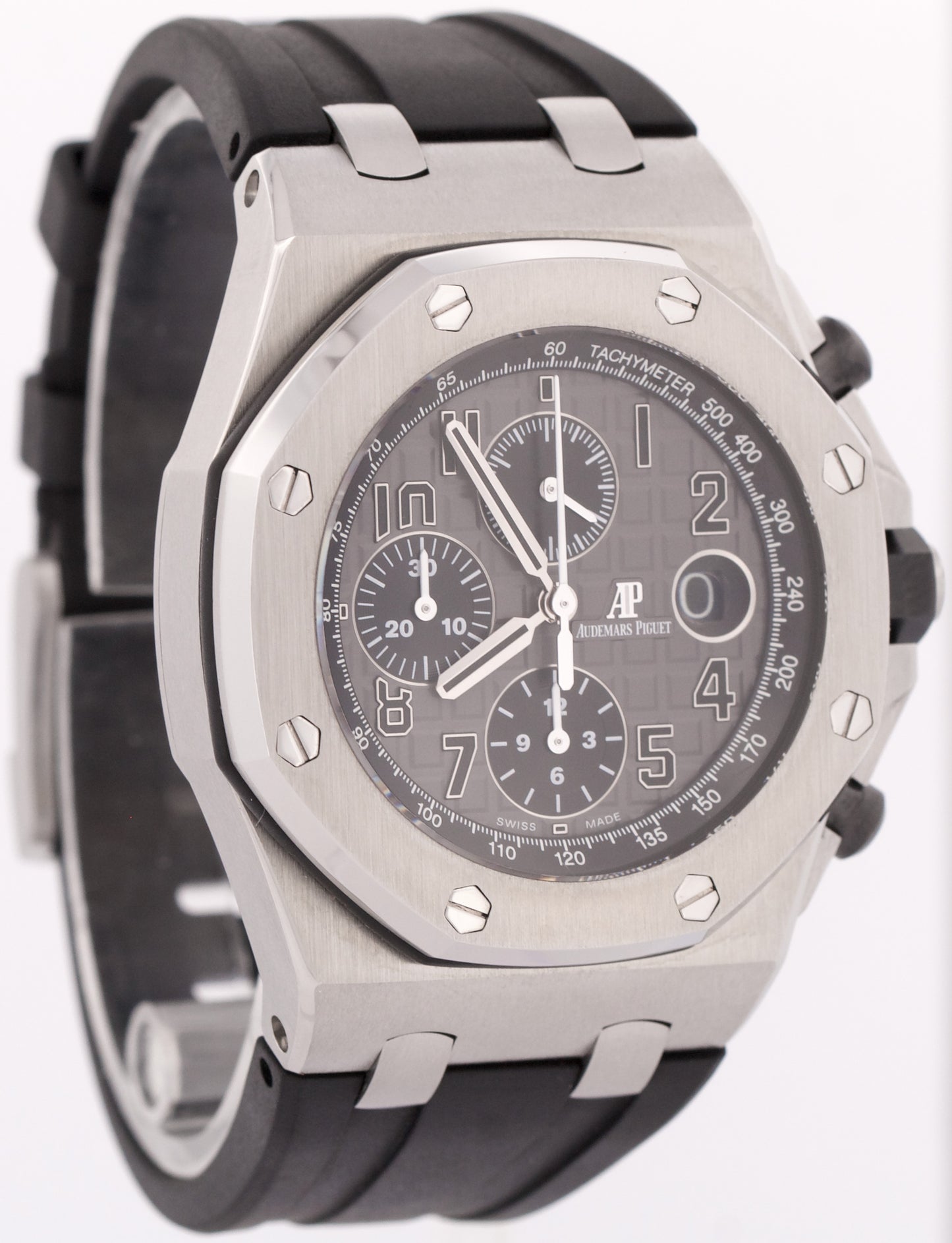 Audemars Piguet Royal Oak Offshore ELEPHANT Gray Rubber Steel 42mm 26470ST