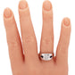 Vintage 1ct Diamond & 0.50ctw Sapphire Band Ring - 14k White Gold | Size 7.50