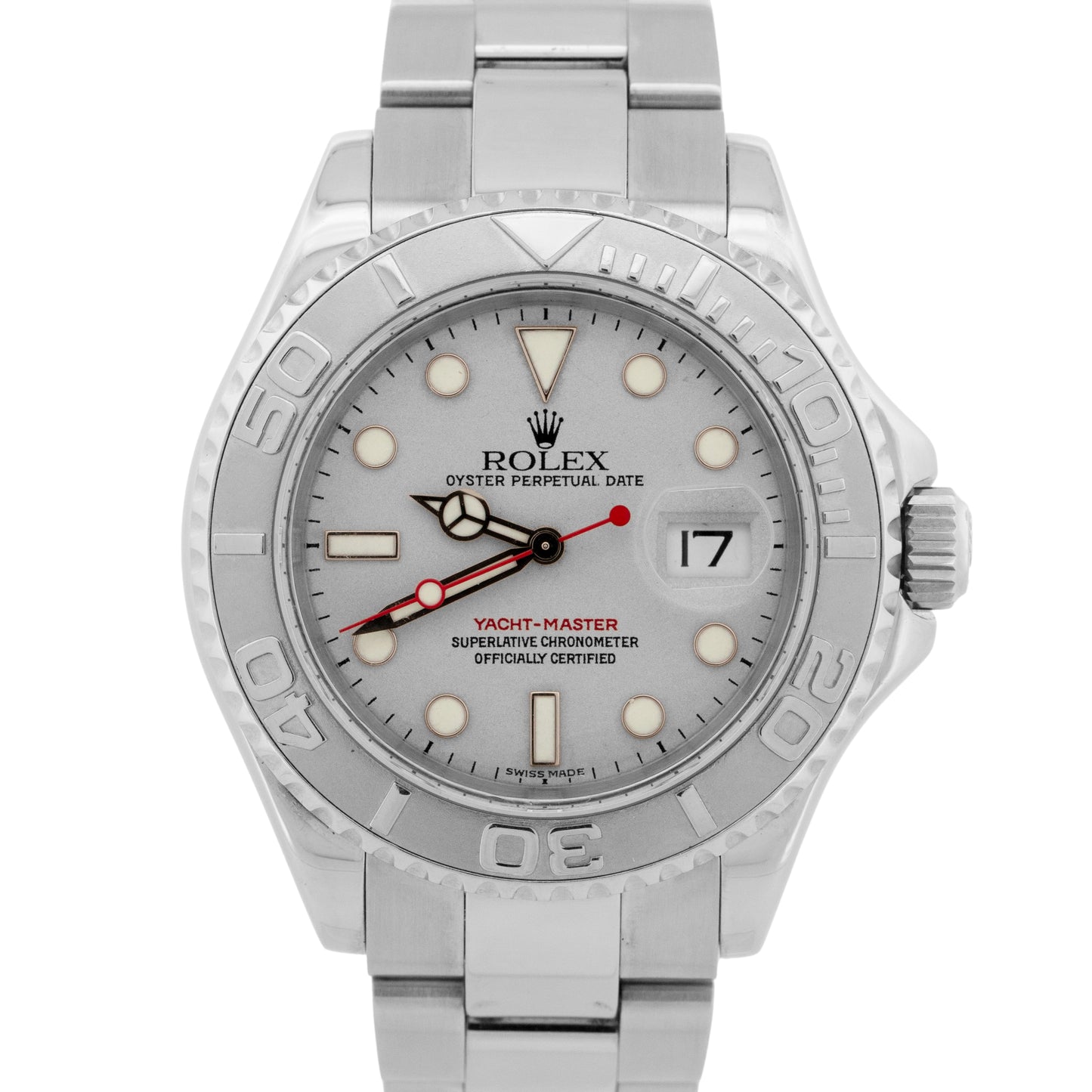 2005 PAPERS Rolex Yacht-Master Platinum Stainless Steel 40mm 16622 Watch BOX