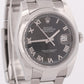 Rolex DateJust 36 BLACK ROMAN Stainless Steel Oyster 36mm Watch 116200