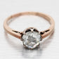 Antique Art Nouveau 1.35ct Rose Cut Diamond Engagement Ring - 14k Rose Gold
