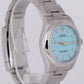 MINT PAPERS Rolex Oyster Perpetual TURQUOISE Blue 31mm Steel Watch 277200 BOX