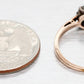 Antique Art Nouveau 1.35ct Rose Cut Diamond Engagement Ring - 14k Rose Gold