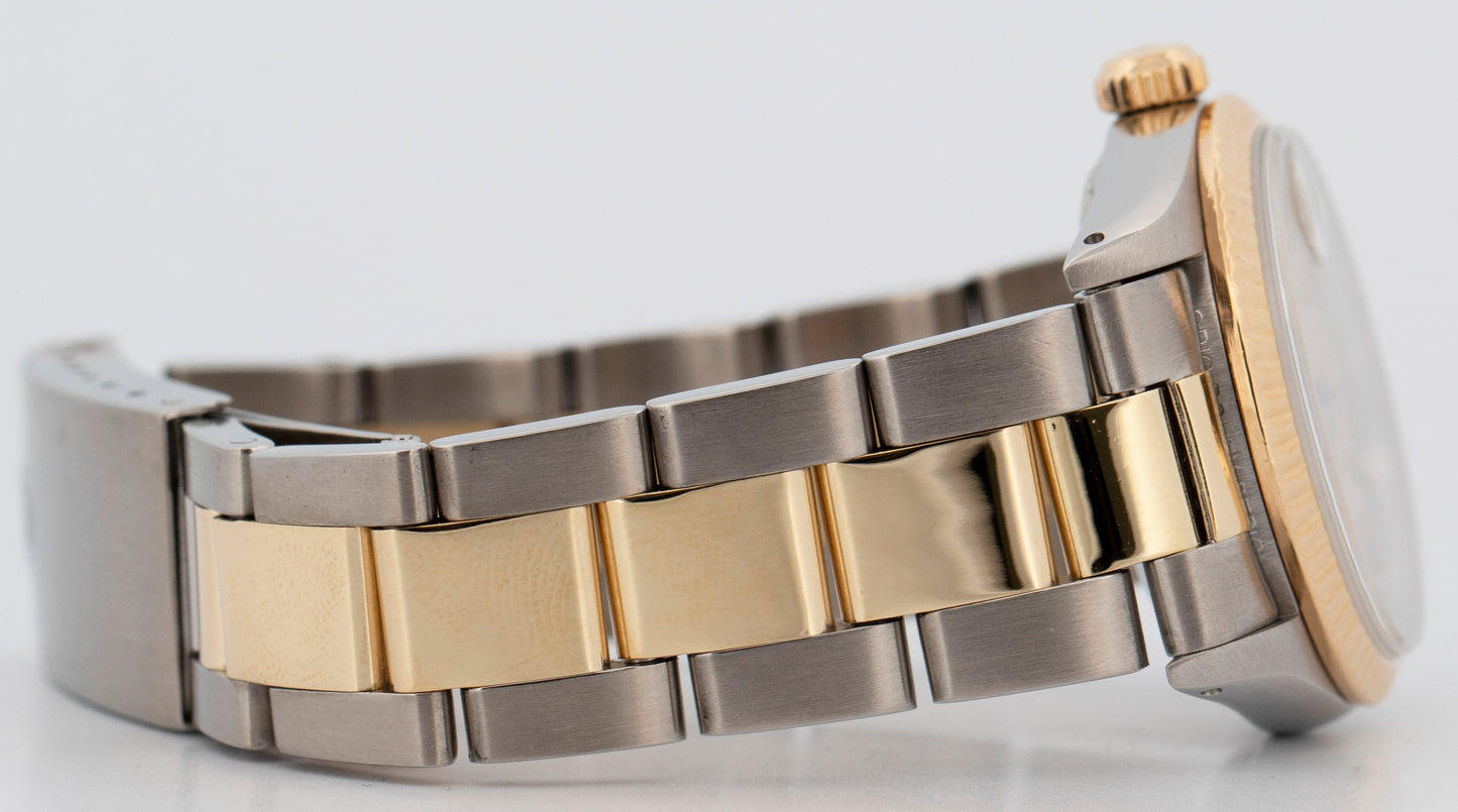 Rolex DateJust 31mm Midsize Two-Tone CHAMPAGNE 14K Yellow Gold Fluted 68273