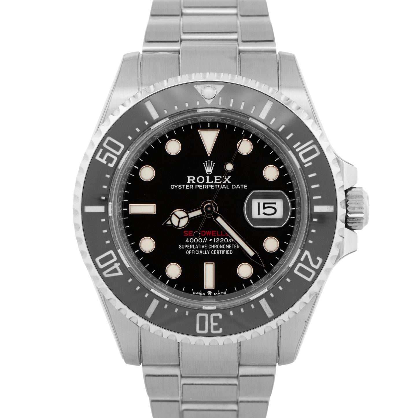 2021 PAPERS Rolex Sea-Dweller Red BLACK Stainless Steel 43mm 126600 Watch BOX