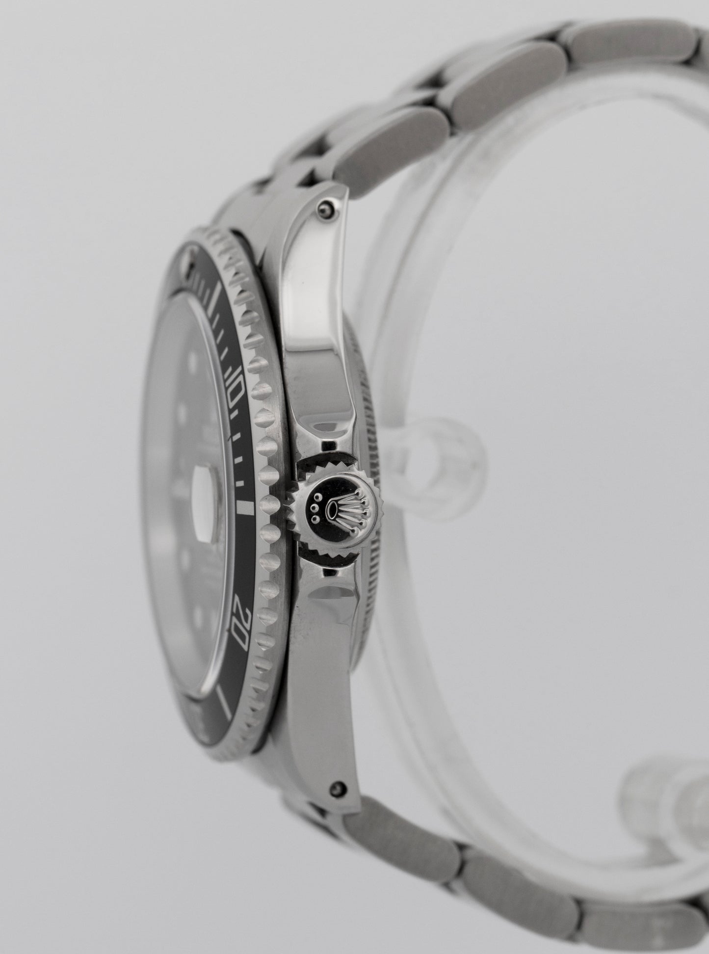 PAPERS Rolex Submariner Date BLACK Steel No-Holes 40mm 16610 LN Watch BOX