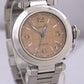 MINT Cartier Pasha 2324 Stainless Steel SALMON Arabic Date Automatic 25mm Watch
