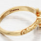 Antique Art Deco Diamond Ruby & Sapphire Club Clover Ring - 14k Yellow Gold Band
