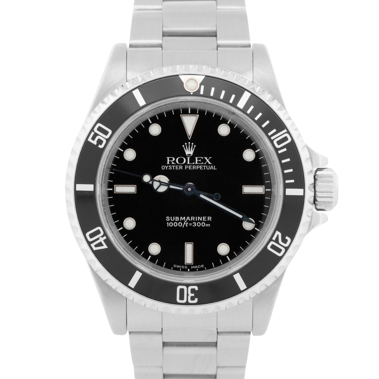 Rolex No-Date Submariner BLACK 40mm Stainless Steel 40mm Oyster 14060 Watch