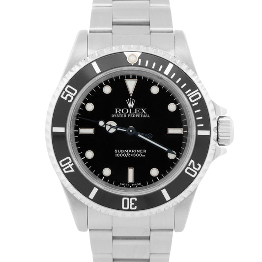 Rolex No-Date Submariner BLACK 40mm Stainless Steel 40mm Oyster 14060 Watch