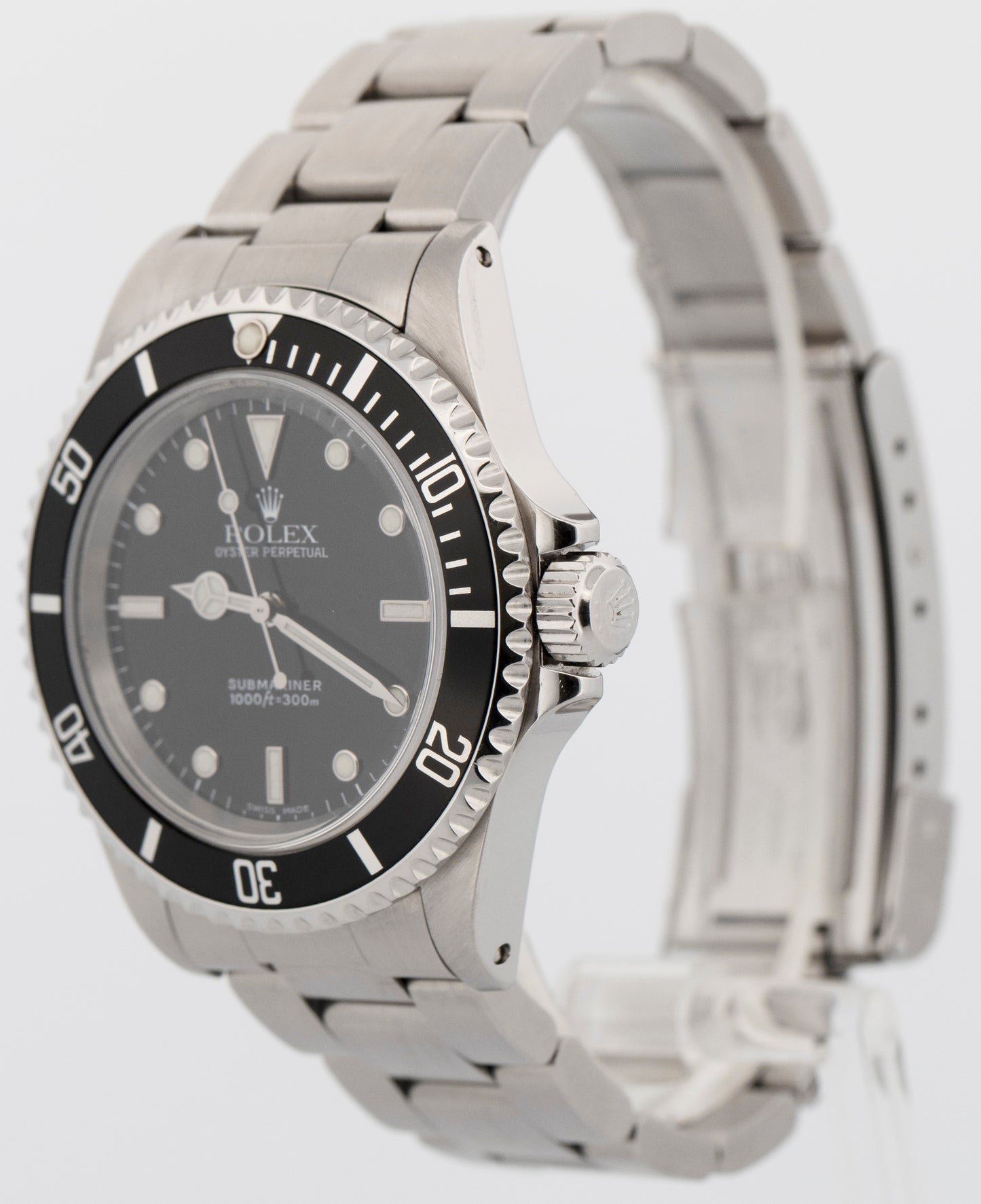 Rolex No-Date Submariner BLACK 40mm Stainless Steel 40mm Oyster 14060 Watch