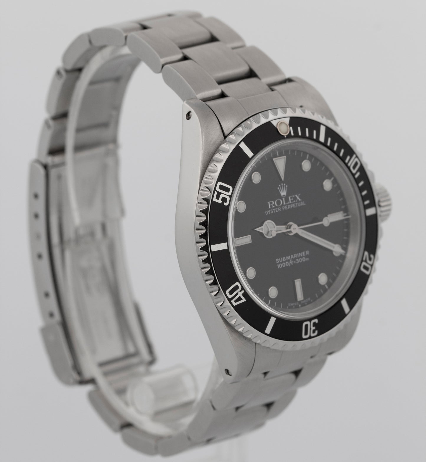 Rolex No-Date Submariner BLACK 40mm Stainless Steel 40mm Oyster 14060 Watch