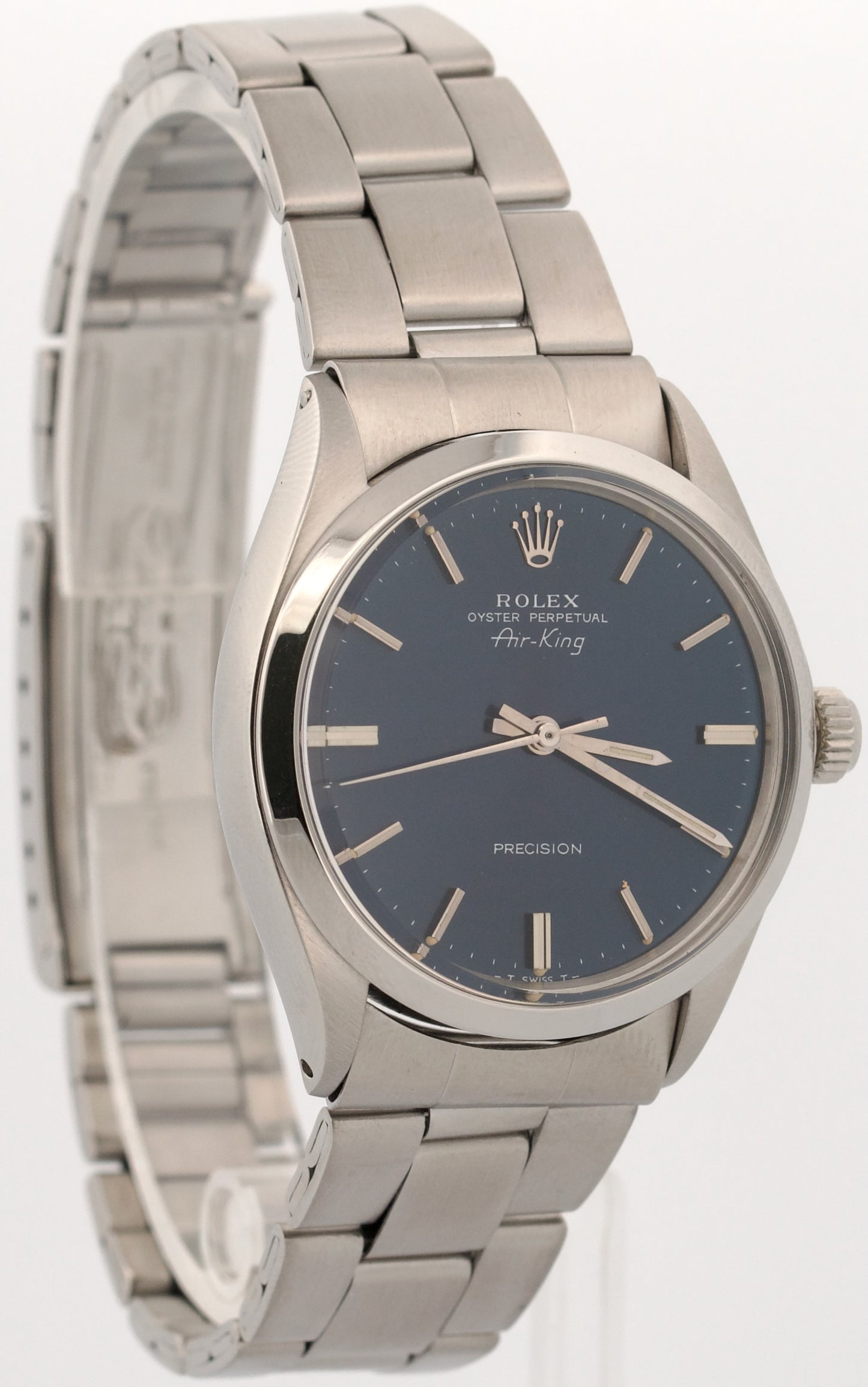 Rolex Oyster Perpetual Air-King BLUE Stainless Steel Oyster 34mm 5500 Watch