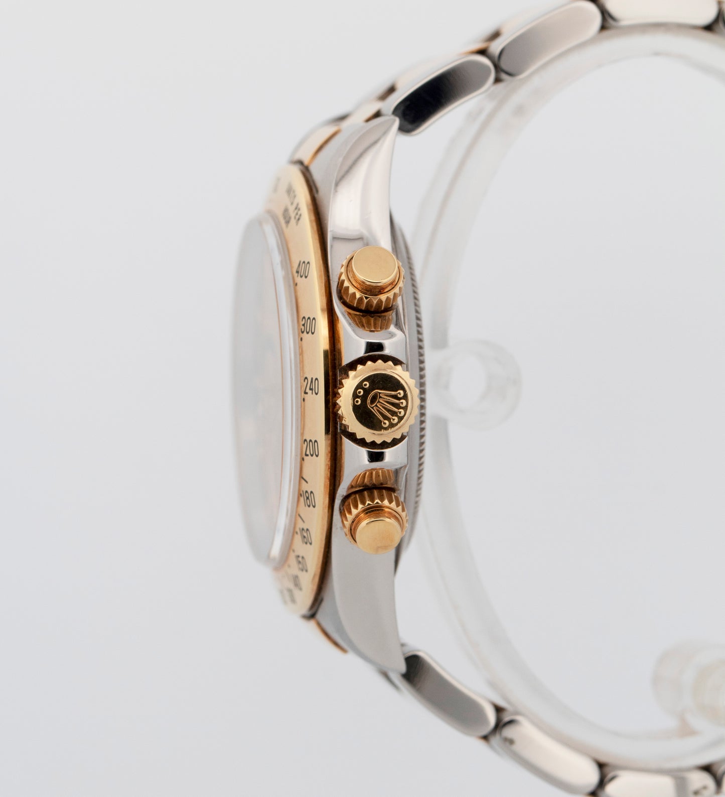 Rolex Daytona Cosmograph ZENITH Champagne Two-Tone 18K Gold Steel Watch 16523