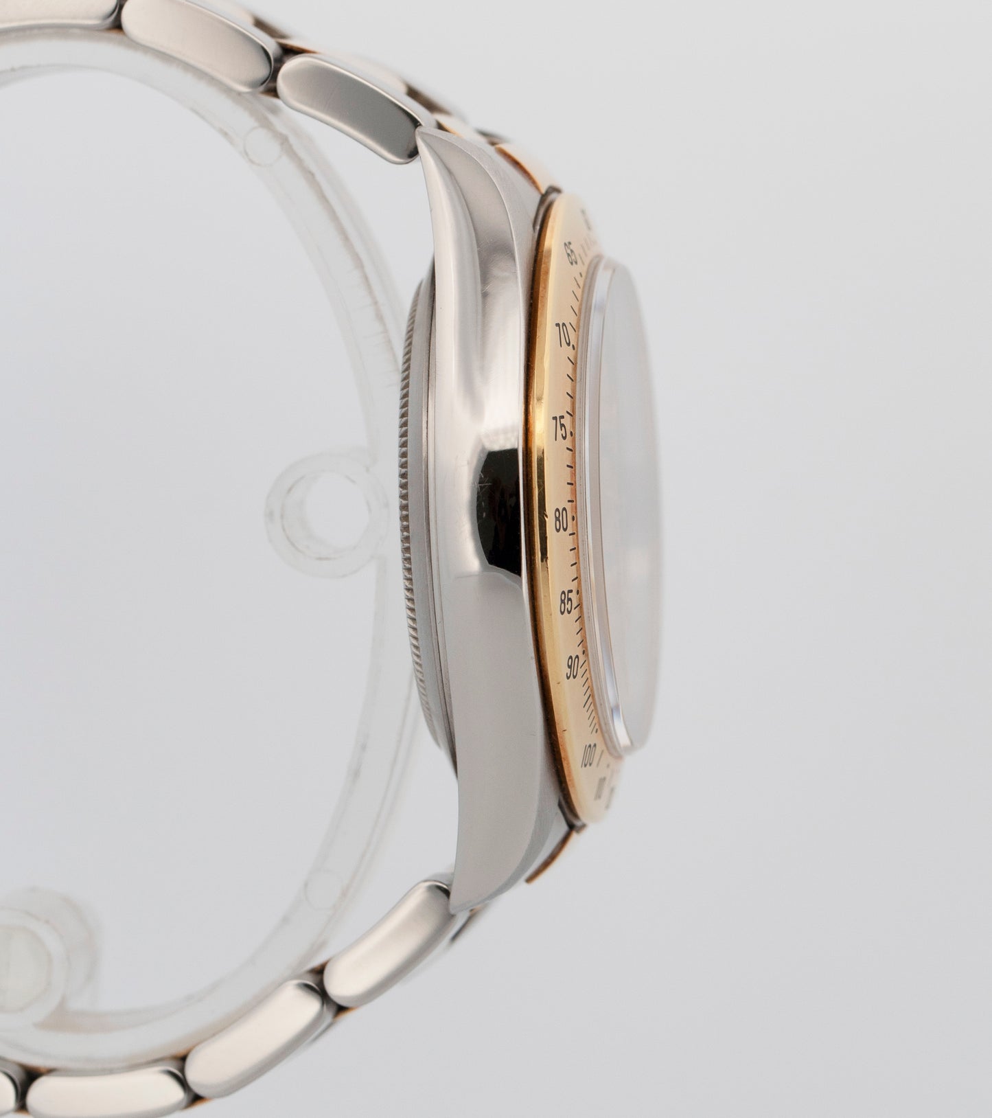 Rolex Daytona Cosmograph ZENITH Champagne Two-Tone 18K Gold Steel Watch 16523