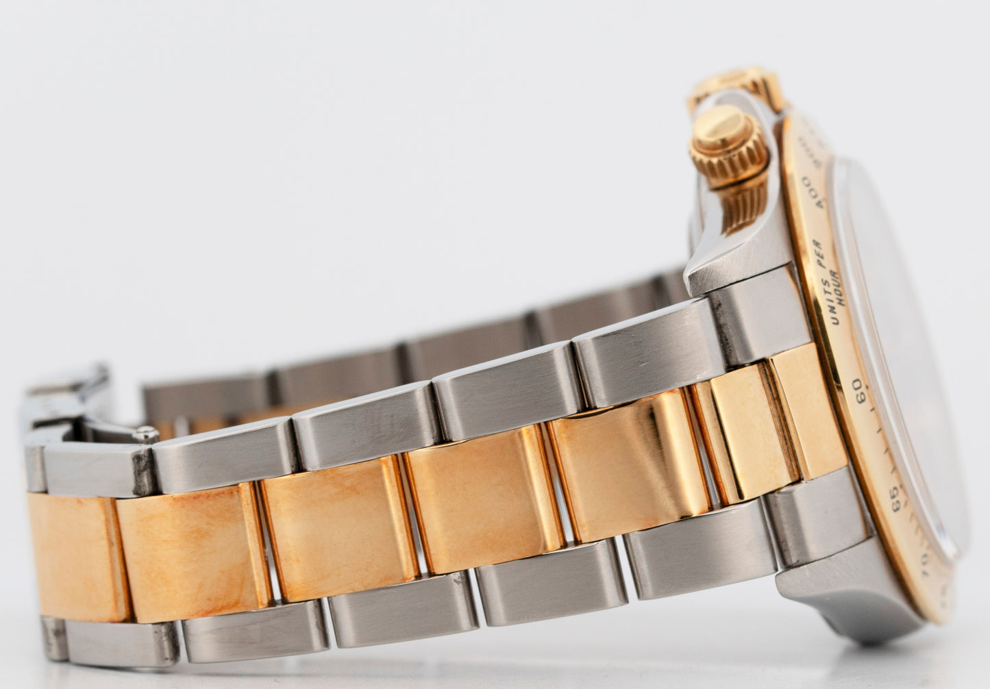 Rolex Daytona Cosmograph ZENITH Champagne Two-Tone 18K Gold Steel Watch 16523