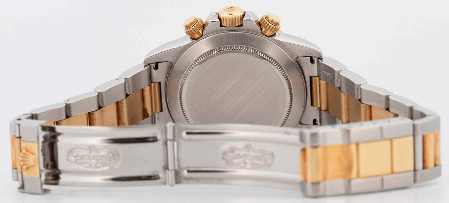 Rolex Daytona Cosmograph ZENITH Champagne Two-Tone 18K Gold Steel Watch 16523