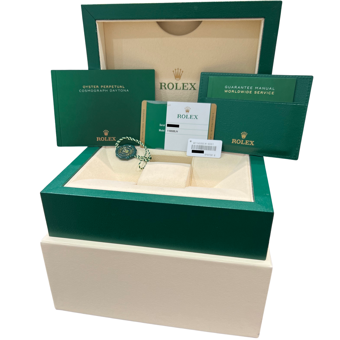 PAPERS Rolex Daytona PANDA White Ceramic Stainless Steel 40mm BOX 116500 LN