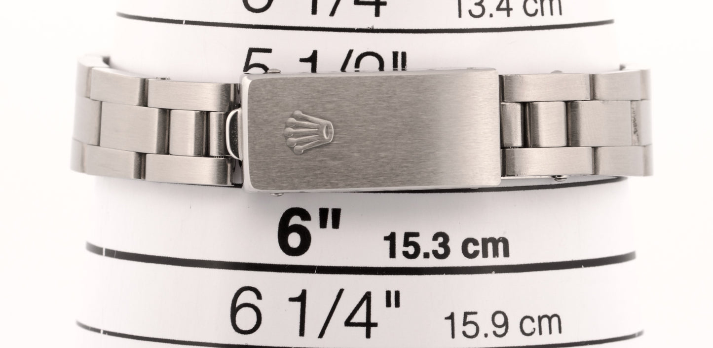 Ladies Rolex Oyster Perpetual SILVER Stainless Steel OYSTER 24mm Automatic 67180