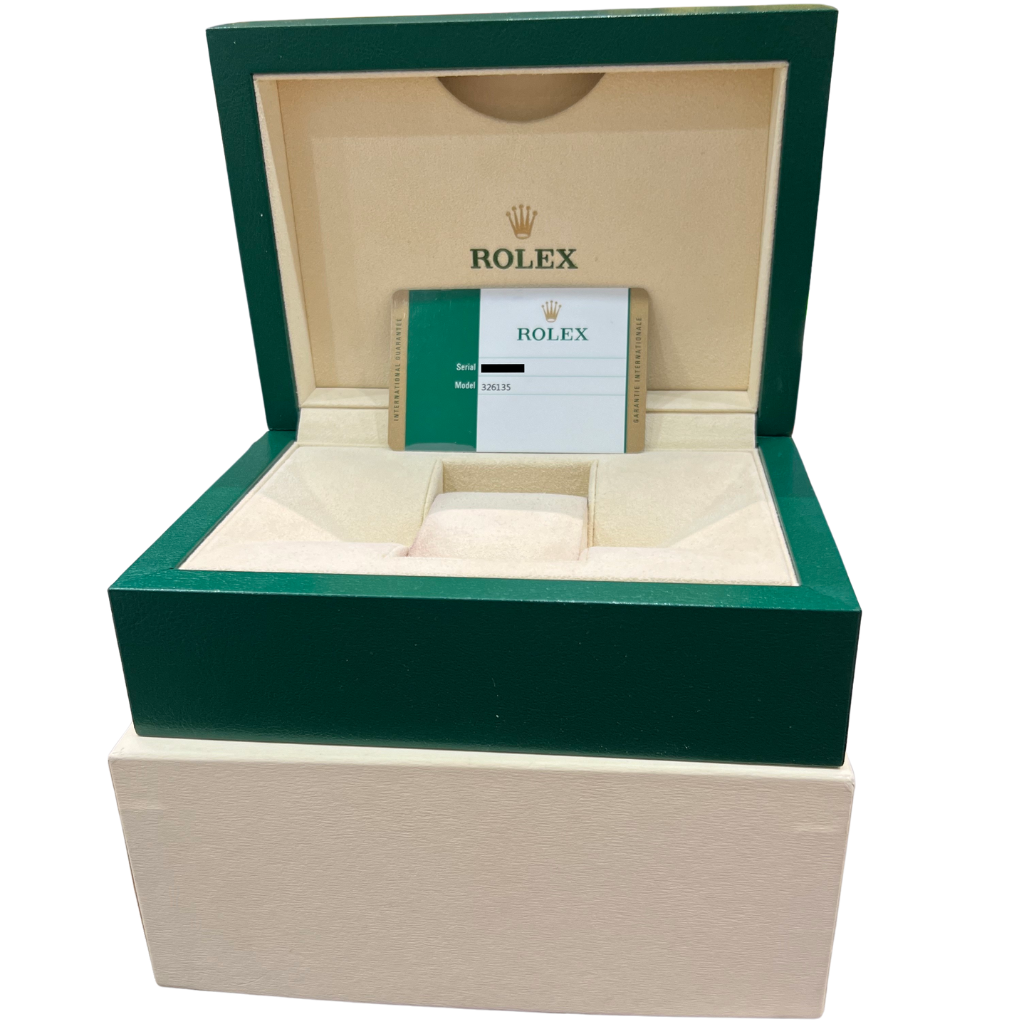 PAPERS Rolex Sky-Dweller White 42mm 18K Rose Gold Fluted Date Watch 326135 BOX