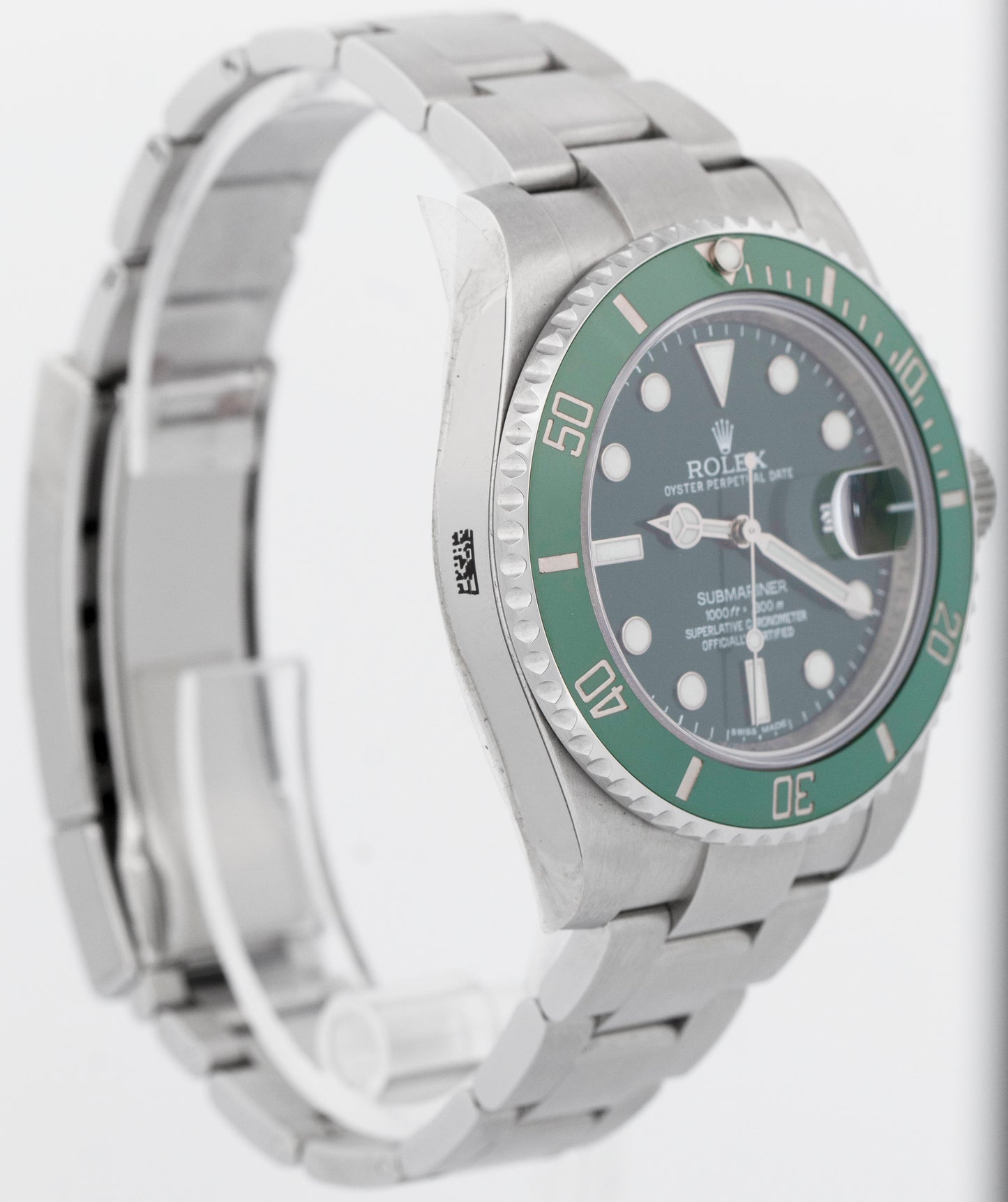 PAPERS NEW OLD STOCK STICKERED Rolex Submariner Date HULK Green 116610 LV BOX