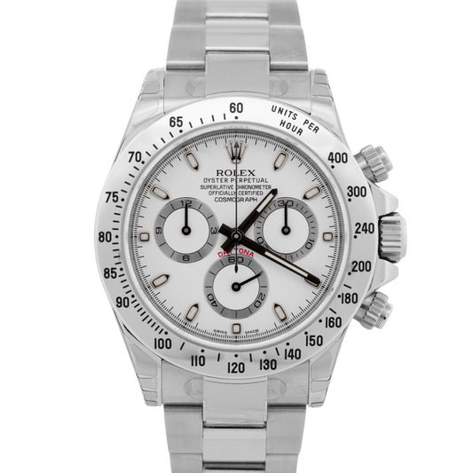 2016 NOS FULLY STICKERED Rolex Daytona Cosmograph Steel White 40mm 116520