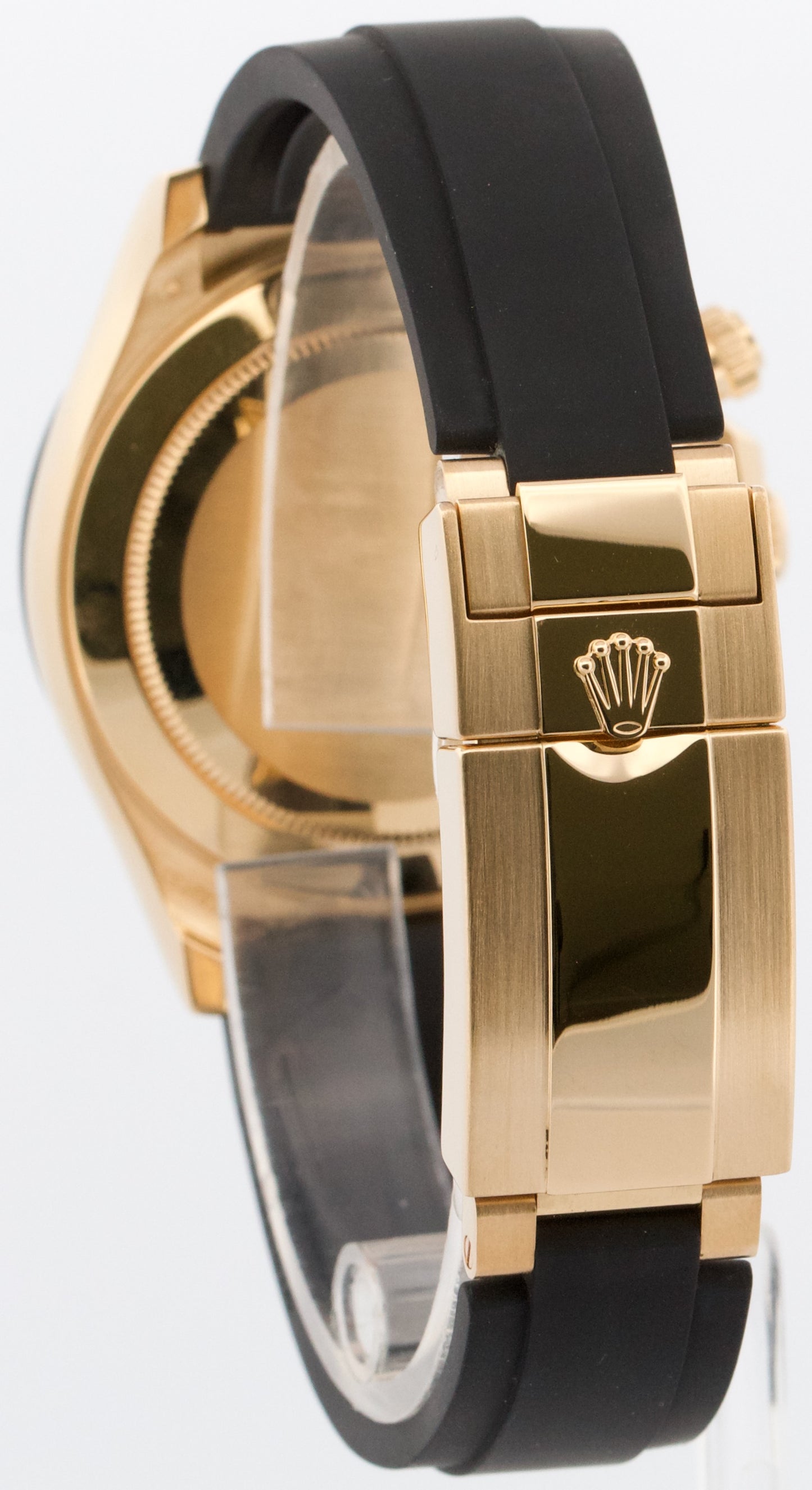 Rolex Daytona Cosmograph WHITE 18K Yellow Gold Oysterflex 116518 LN Watch BOX