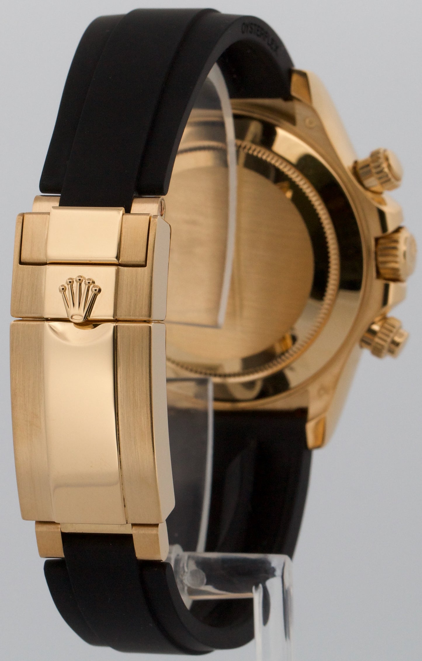 Rolex Daytona Cosmograph WHITE 18K Yellow Gold Oysterflex 116518 LN Watch BOX