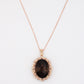 Le Vian Smoky Quartz Brown Oval Pendant - 14k Rose Gold Necklace - 18" w/ Pouch