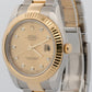 Rolex Datejust II CHAMPAGNE DIAMOND 18K Yellow Gold Steel OYSTER 41mm 116333
