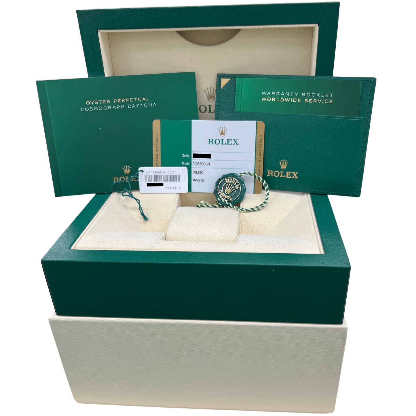 PAPERS Rolex Daytona PANDA White Ceramic Stainless Steel 40mm BOX 116500 LN