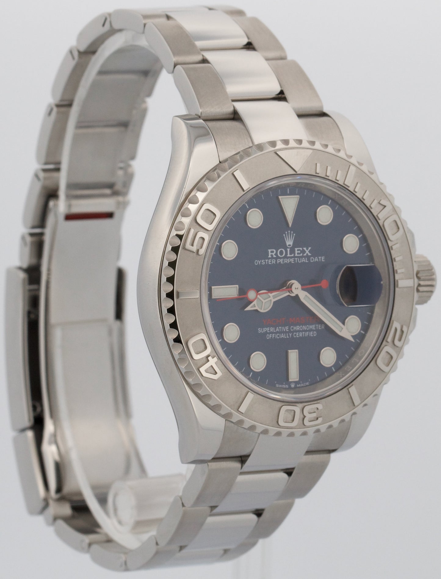 2021 PAPERS Rolex Yacht-Master Steel Platinum BLUE 40mm 126622 YM1 Watch BOX