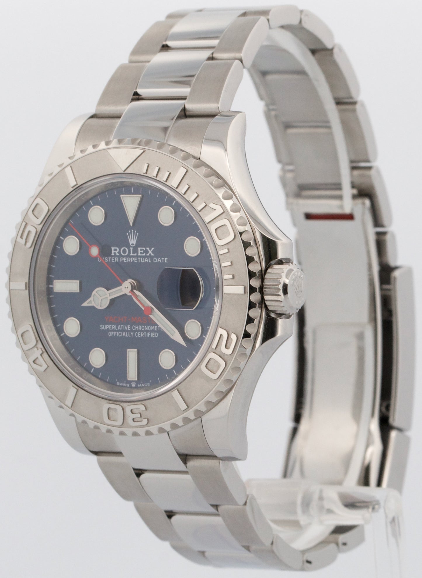 2021 PAPERS Rolex Yacht-Master Steel Platinum BLUE 40mm 126622 YM1 Watch BOX