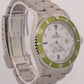 Rolex Submariner Date MOP DIAMOND EMERALD Green Stainless Steel 40mm 16610 Watch