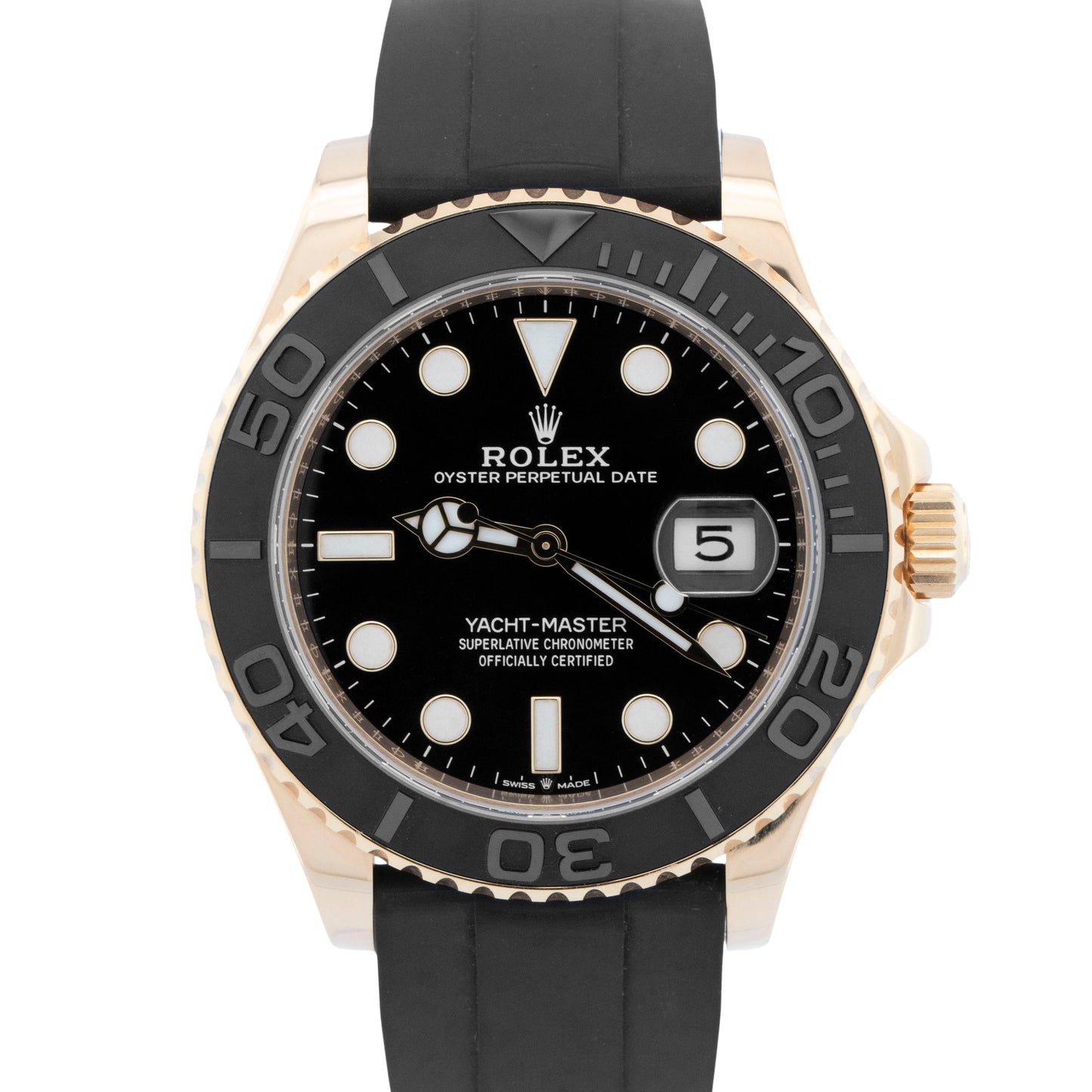 2022 NEW PAPERS Rolex Yacht-Master Yellow Gold Oysterflex 42mm 226658 Watch BOX