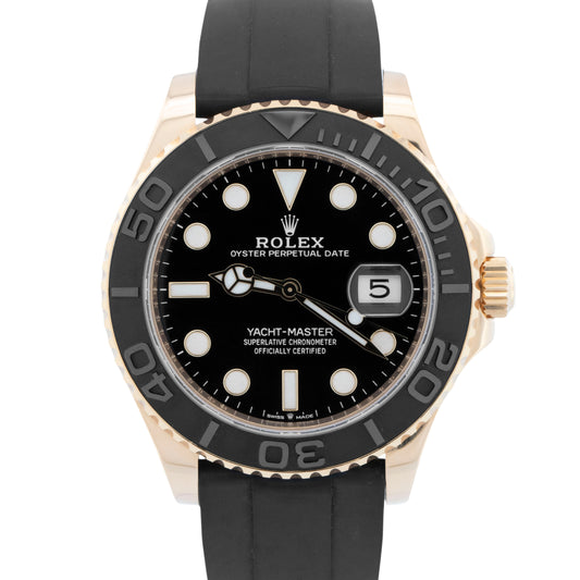 2022 NEW PAPERS Rolex Yacht-Master Yellow Gold Oysterflex 42mm 226658 Watch BOX
