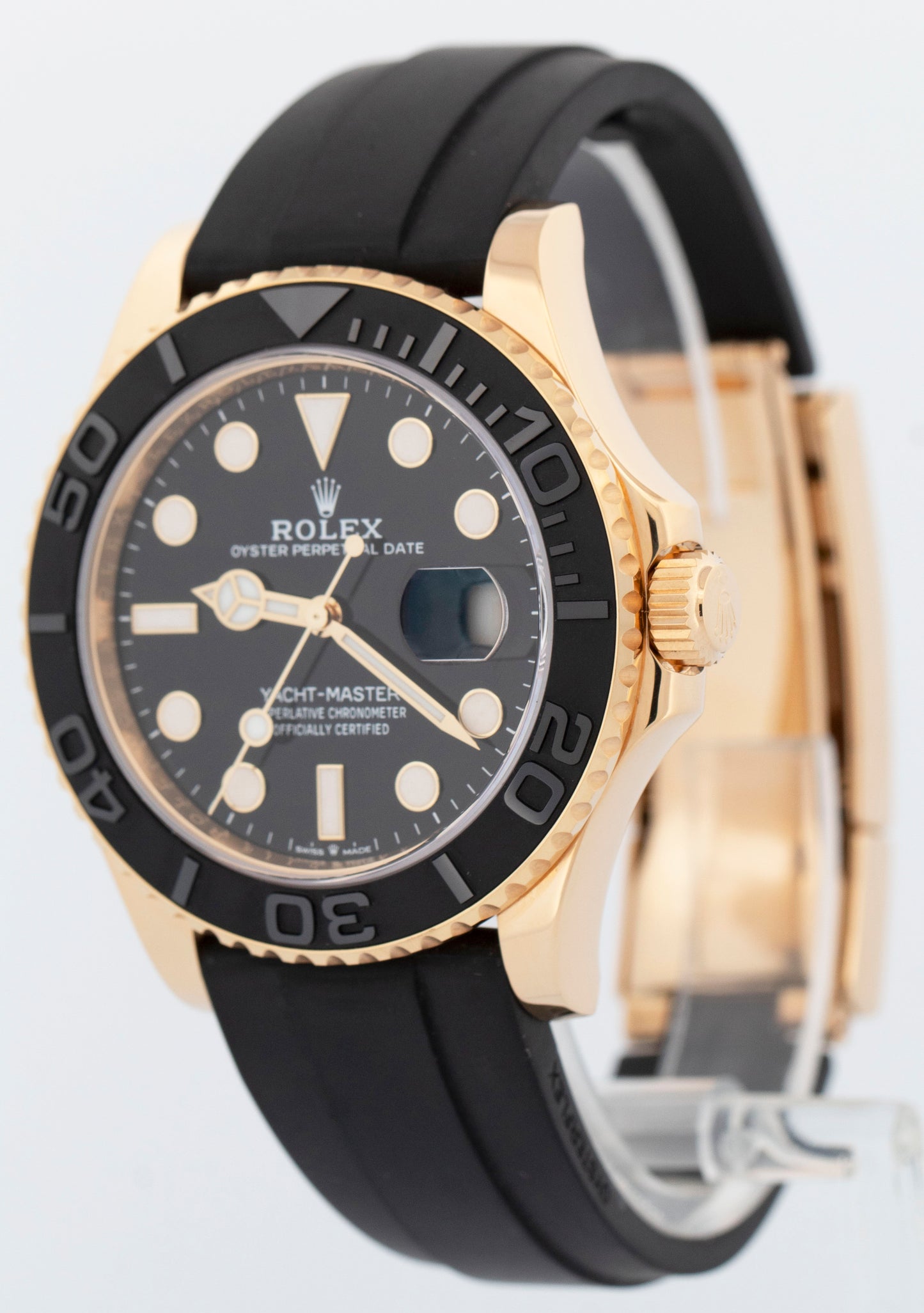 2022 NEW PAPERS Rolex Yacht-Master Yellow Gold Oysterflex 42mm 226658 Watch BOX