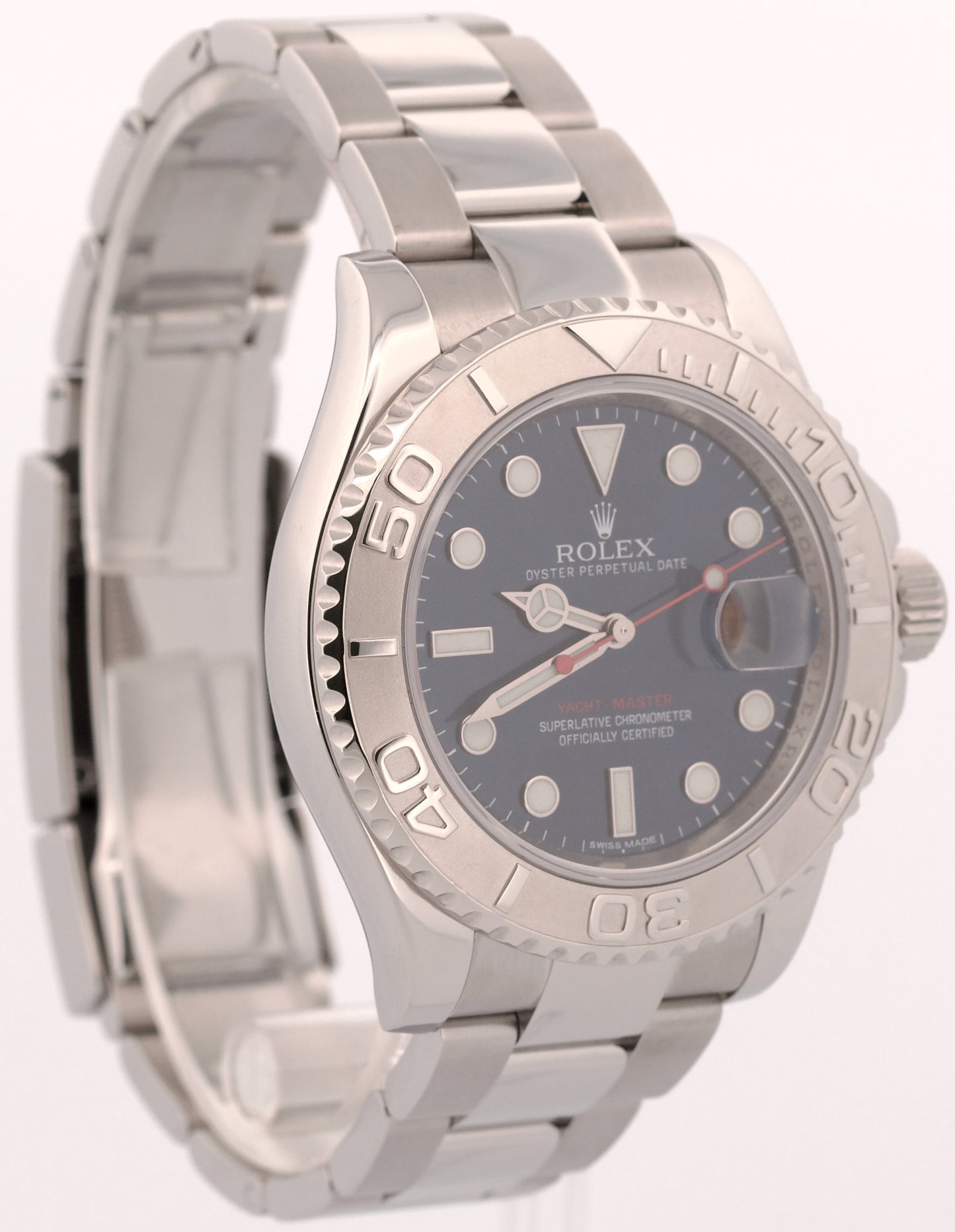 Rolex Yacht-Master Platinum BLUE 40mm Stainless Steel Oyster Watch 116622