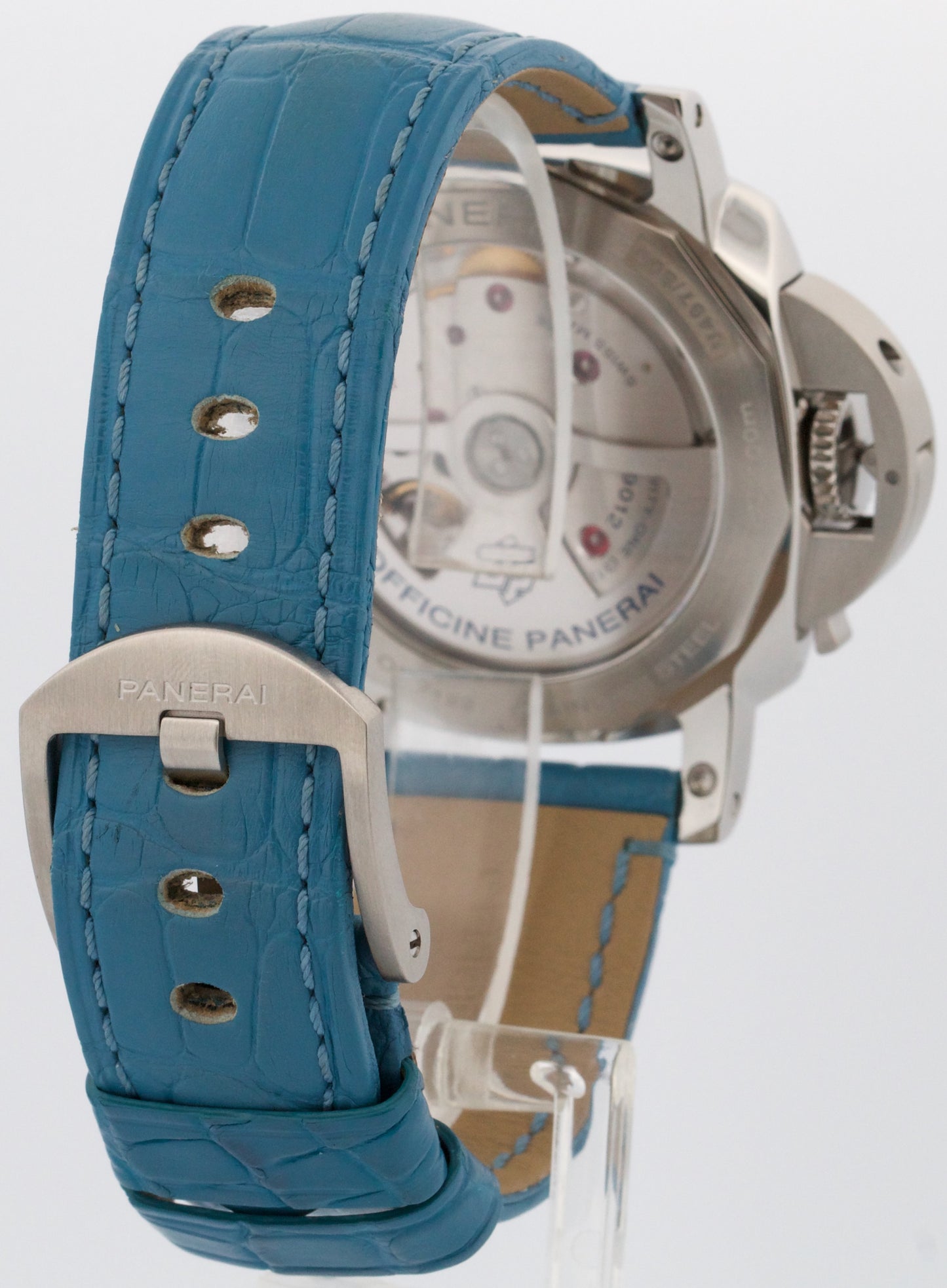 PAPERS Panerai Luminor GMT Power Reserve Black BLUE Leather 42mm PAM01537 BOX