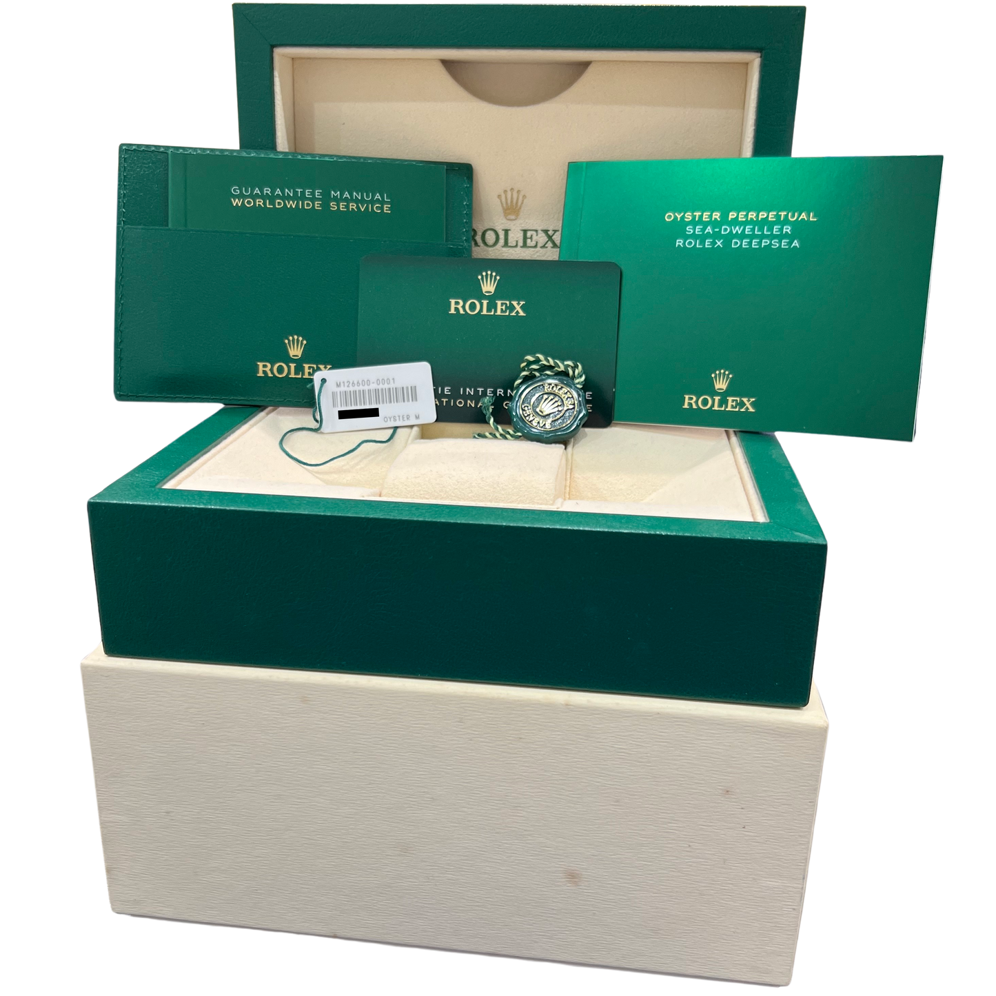 PAPERS Rolex Sea-Dweller 50th-Anniversary BLACK Red 43mm MK2 126600 Watch BOX